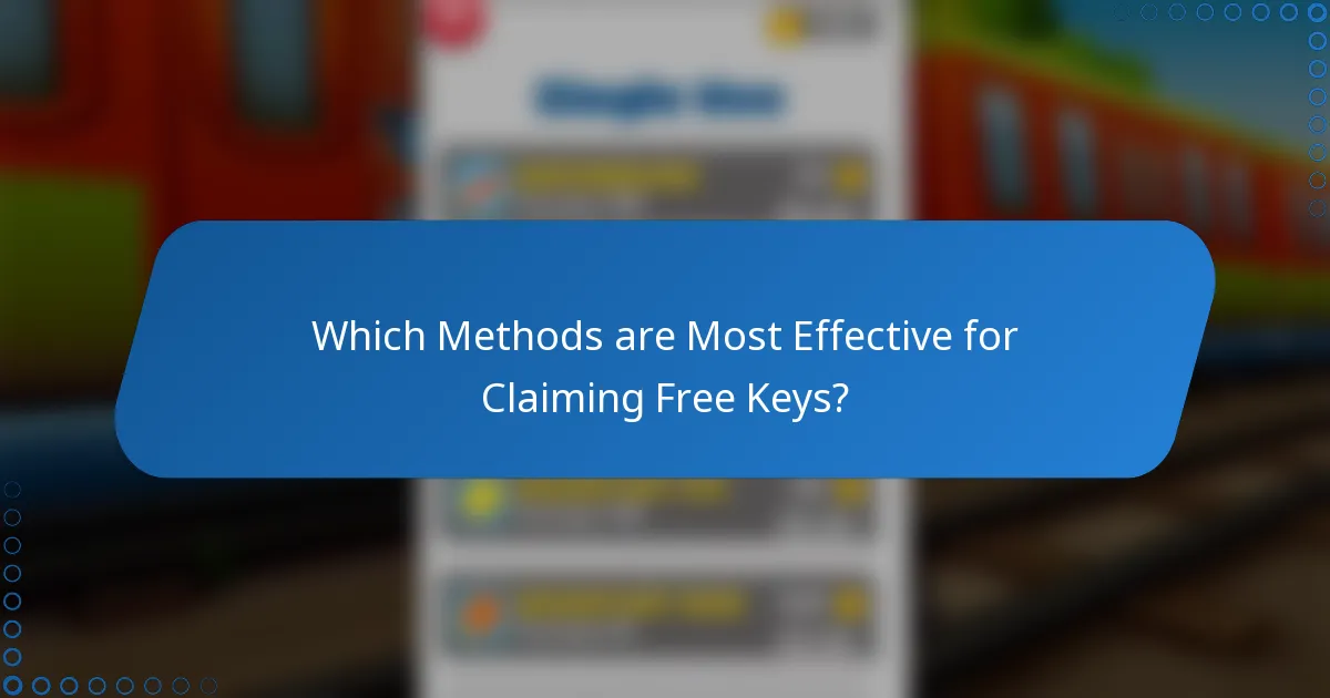 Which Methods are Most Effective for Claiming Free Keys?